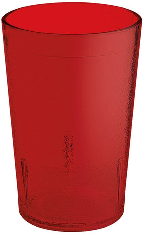 GET Enterprises SAN Plastic Red Textured Tumbler, 8 Ounce -- 24 per case