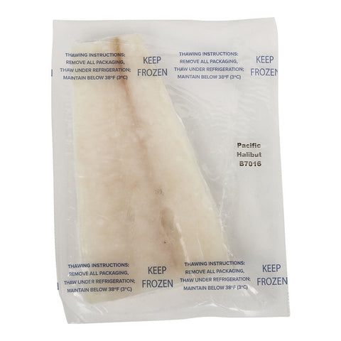 Trident Seafoods Skinless Boneless Halibut Fillet, 6 Ounce Pieces, 10 Pound