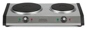 Waring Commercial Cast Iron Double Burner, 3.25 x 19.75 x 12.25 inch.