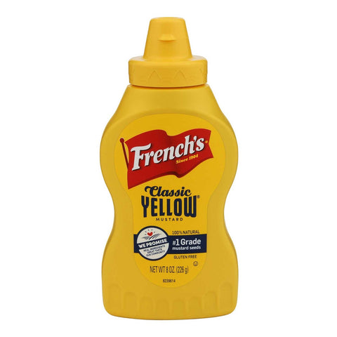 Frenchs Classic Yellow Mustard, 8 Ounce Squeeze Bottle -- 12 per case.