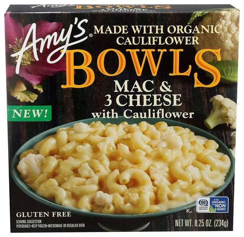 Amys Mac and 3 Cheese with Cauliflower Bowl, 8.25 Ounce -- 12 per case