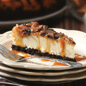 Davids Chocolate Caramel Pecan Cheesecake, 2 Ounce -- 64 per case.