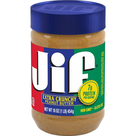 Jif Crunchy Peanut Butter, 16 Ounce -- 12 per case.