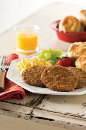 Odoms Tennessee Pride All Natural Fully Cooked Trimmed Formed Sausage Patty, 12 Pound.