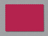 Smith-Lee Red Scalloped Printed Place Mat, 9.75 x 13.75 inch -- 1000 per case.