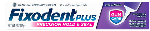 Fixodent Plus Gum Care Precision Hold and Seal Denture Adhesive Cream, 2 Ounce -- 24 per case.