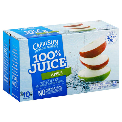 Capri Sun All Natural 100 Percent Juice Variety Pack -- 4 per case.