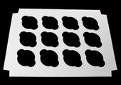 Boxit White 12 Cupcake Inserts, 13.9375 x 9.9375 x .875 inch -- 100 per case.