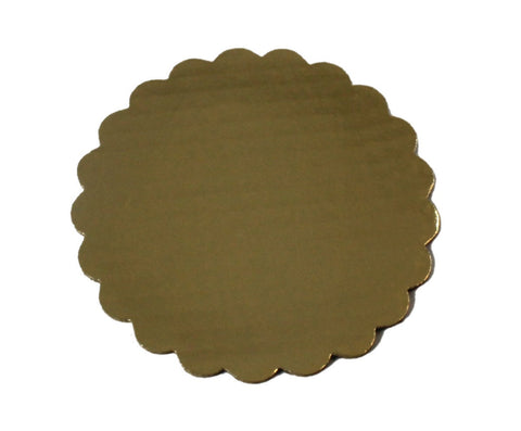 Boxit Gold Scalloped Cake Circle, 14 inch -- 100 per case.