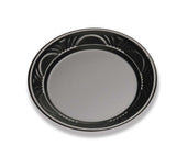 D and W Fine Pack Plastic Black High Gloss Plate, 6 inch -- 1000 per case.