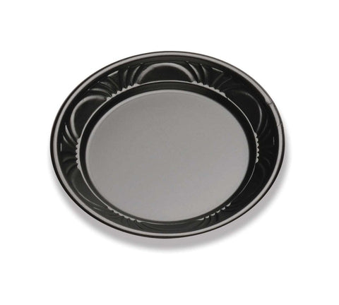D and W Fine Pack Plastic Black High Gloss Plate, 6 inch -- 1000 per case.