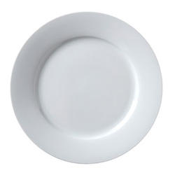 Vertex China Argyle Collection Undecorated Porcelain White Wide Rim Plate, 7 1/4 inch -- 36 per case.