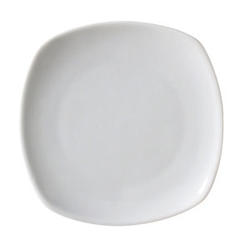 Vertex China Ventana Undecorated Porcelain White Coupe Square Plate, 5 1/4 inch -- 36 per case.