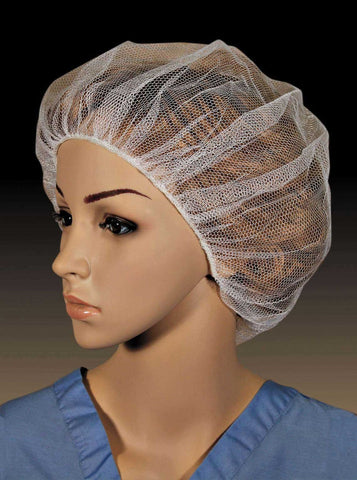 Cellucap White Polyester Honeycomb Hair Net, 20 inch - 100 per pack -- 10 packs per case.