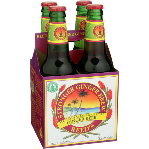 Reeds Strongest Ginger Beer, 12 Fluid Ounce Bottle - 4 count per pack -- 6 packs per case