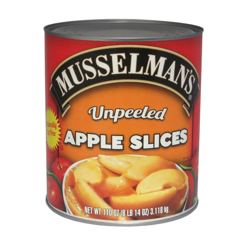 Knouse Foods Musselmans Unpeeled Sliced Apple, 110 Ounce -- 6 per case.
