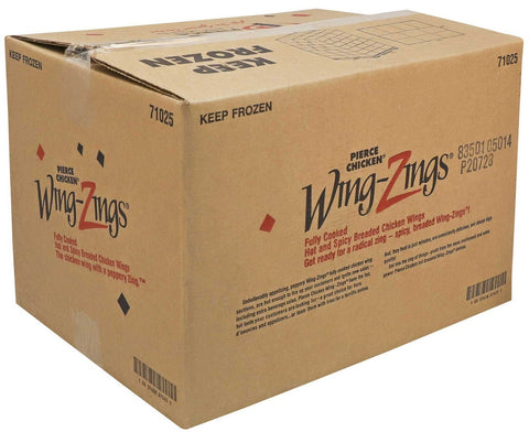 Wing-Zings Fully Cooked Hot and Spicy Breaded Chicken Wings, 8.34 Pound -- 3 per case