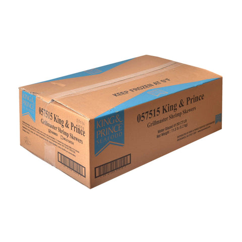 King and Prince Grillmaster Skewer Shrimp, 7/2.6 Ounce -- 72 per case.