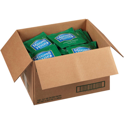 Maxwell House Decaffeinated Coffee - 0.7 oz. In Room filterpack, 100 packs per case