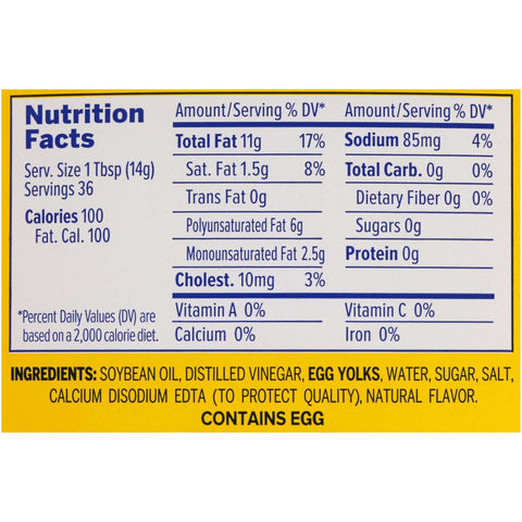 Blue Plate Mayonnaise, 18 Ounce -- 12 per case.