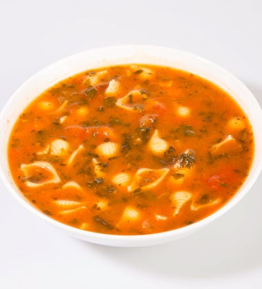 Campbells Frozen Condensed Tomato Florentine Soup with Pasta - 4 lb. tray, 3 per case