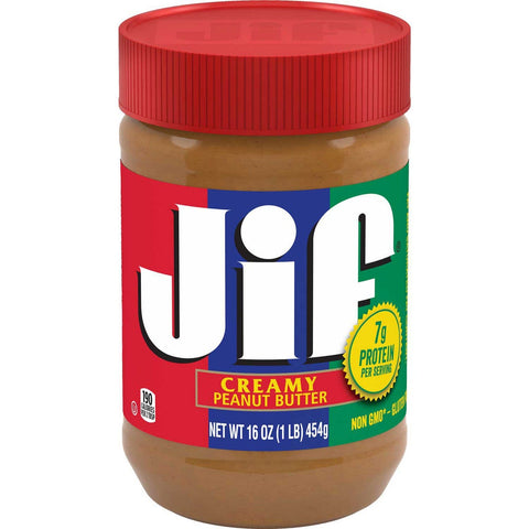 Jif Creamy Peanut Butter, 16 Ounce -- 12 per case.