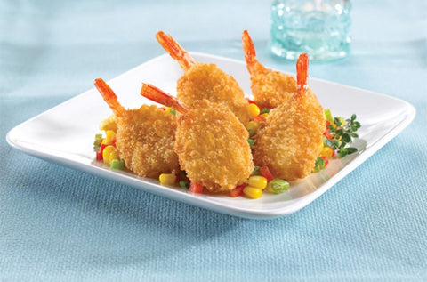 King and Prince Mrs.Fridays Breaded Fantail Shrimp - U/12, 2.5 Pound -- 6 per case.