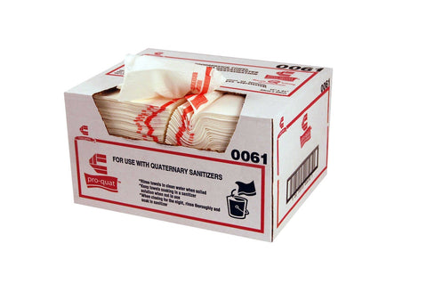 Chicopee Chix Pro-Quat Foodservice Towel White -- 150 sheets per case.