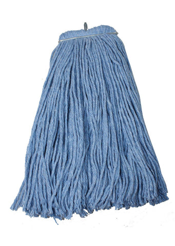 Impact Products Layflat Blue Regular Screw Type Cut End Blend Wet Mop Head, 16 Ounce -- 12 per case.