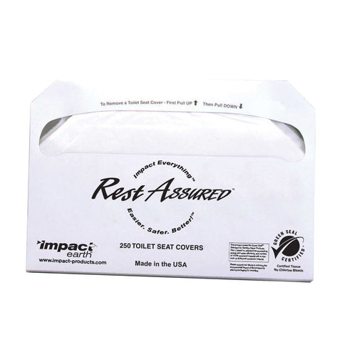 Impact Products Green 1/2 Fold Toilet Seat Cover, 10 1/2 x 15 x 1 inch.