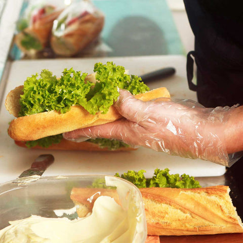 ValuGards Embossed Poly Clear Extra Large Disposable Gloves -- 10000 per case.