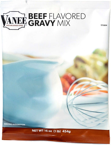 Vanee Foods Beef Flavored Gravy Mix, 16 Ounce -- 8 per case.
