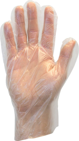 The Safety Zone Medium Clear Polyethylene Gloves -- 10000 per case