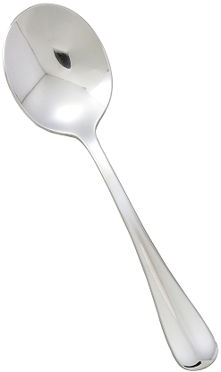 Winco Victoria 18/8 Stainless Steel Extra Heavyweight Bouillon Spoon -- 300 per case