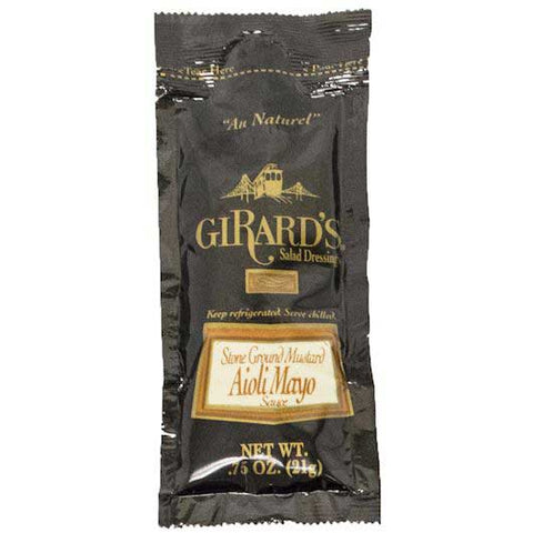 Girards Stone Ground Mustard Mayonnaise Sauce, 0.75 Ounce -- 240 per case
