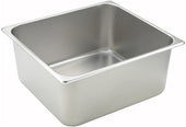 Winco 25 Gauge Stainless Steel Straight Sided Steam Pan, 6 inch Depth -- 6 per case