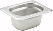 Winco 22 Gauge Stainless Steel Eighteenth Size Straight Sided Steam Pan, 2 inch Depth -- 24 per case