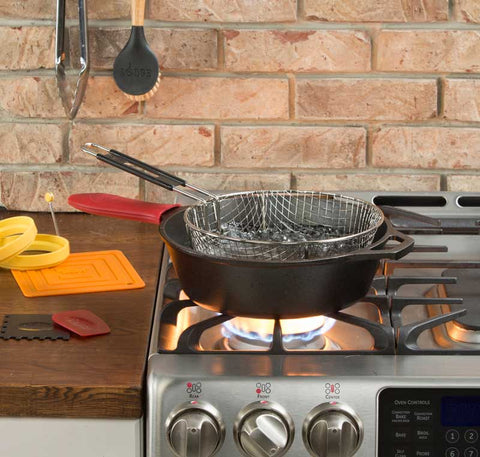 Lodge Preseasoned Cast Iron Deep Skillet -- 2 per case.