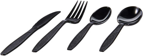 Solo Guildware Cutlery Black Bulk Heavy Weight Polystyrene Fork, 15.7 x 10.3 x 8.4 inch -- 1000 per case.