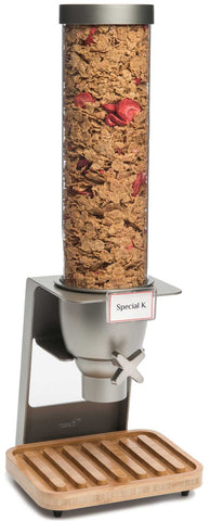 Rosseto EZ Serv 1 Container Tabletop Dispenser with Bamboo Tray, 9.75 x 10 x 26.25 inch