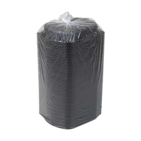 Pactiv Rectangular Black Polypropylene Medium Tray, 24 Ounce Capacity -- 252 per case