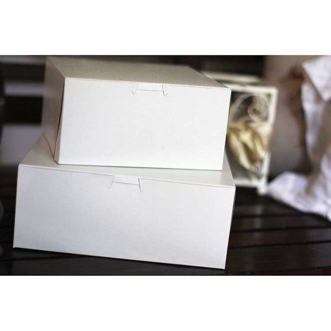 Southern Champion Tray White Paperboard Non-Window Bakery Box, 9 x 5 x 4 inch -- 250 per case