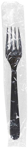 Bunzl Prime Source Heavy Weight Polypropylene Disposable Black Fork -- 1000 per case