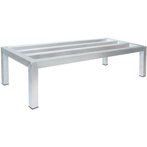 Aluminum Dunnage Rack 4 Legs Size: 20 x 48 x 8 inch.
