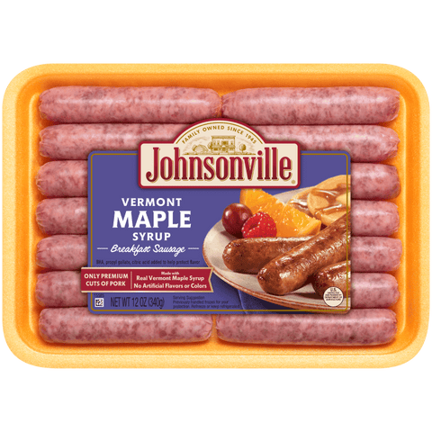 Johnsonville® SAUSAGE LINK VERMONT MAPLE SYRUP BREAKFAST 8:1 RAW 2 OZ