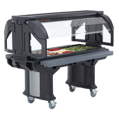 Cambro Navy Blue Versa Food Bar with Standard Height and Standard Casters, 5 Feet.