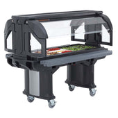 Cambro Kentucky Green Versa Food Bar with Standard Height and Standard Casters, 6 Feet.