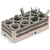 Traex Half Rack with 8 Flatware Cylinders -- 3 per case.