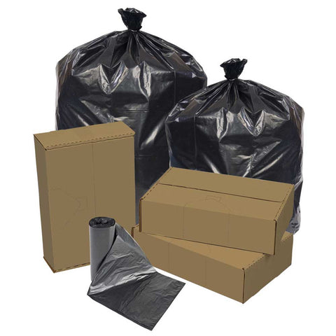 Pitt Plastics Black Star Perforated Roll Can Liner, 56 Gallon -- 100 per case.