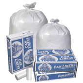 Pitt Plastics Mighty Tough White Star Coreless Can Liner, 56 Glutton Gallon -- 100 per case.